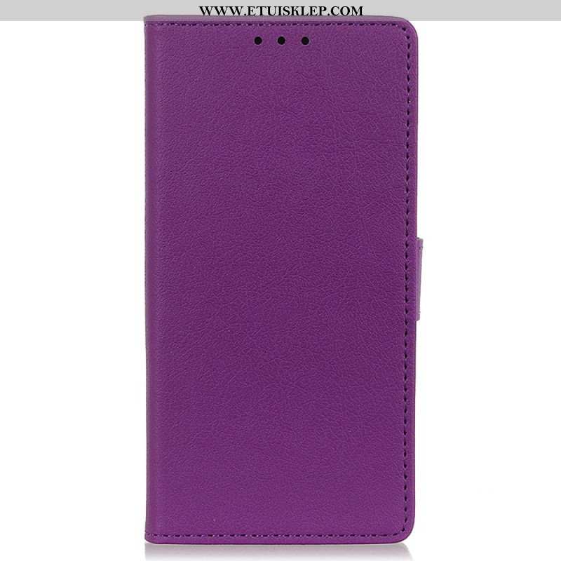 Etui Folio do iPhone 14 Pro Max Klasyczna Sztuczna Skóra